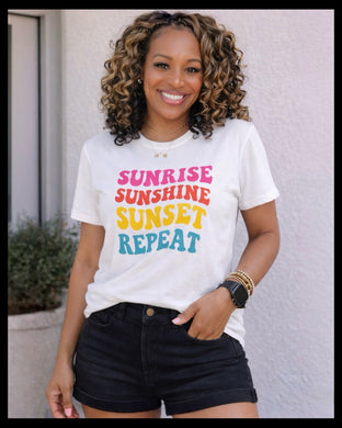Sunrise Sunshine Sunset Repeat Tee